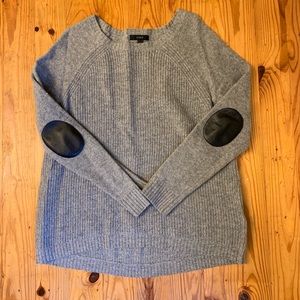 Grey sweater with elbow patches